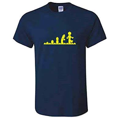 Amazon.co.uk Mens Building Bricks Evolution TShirt
